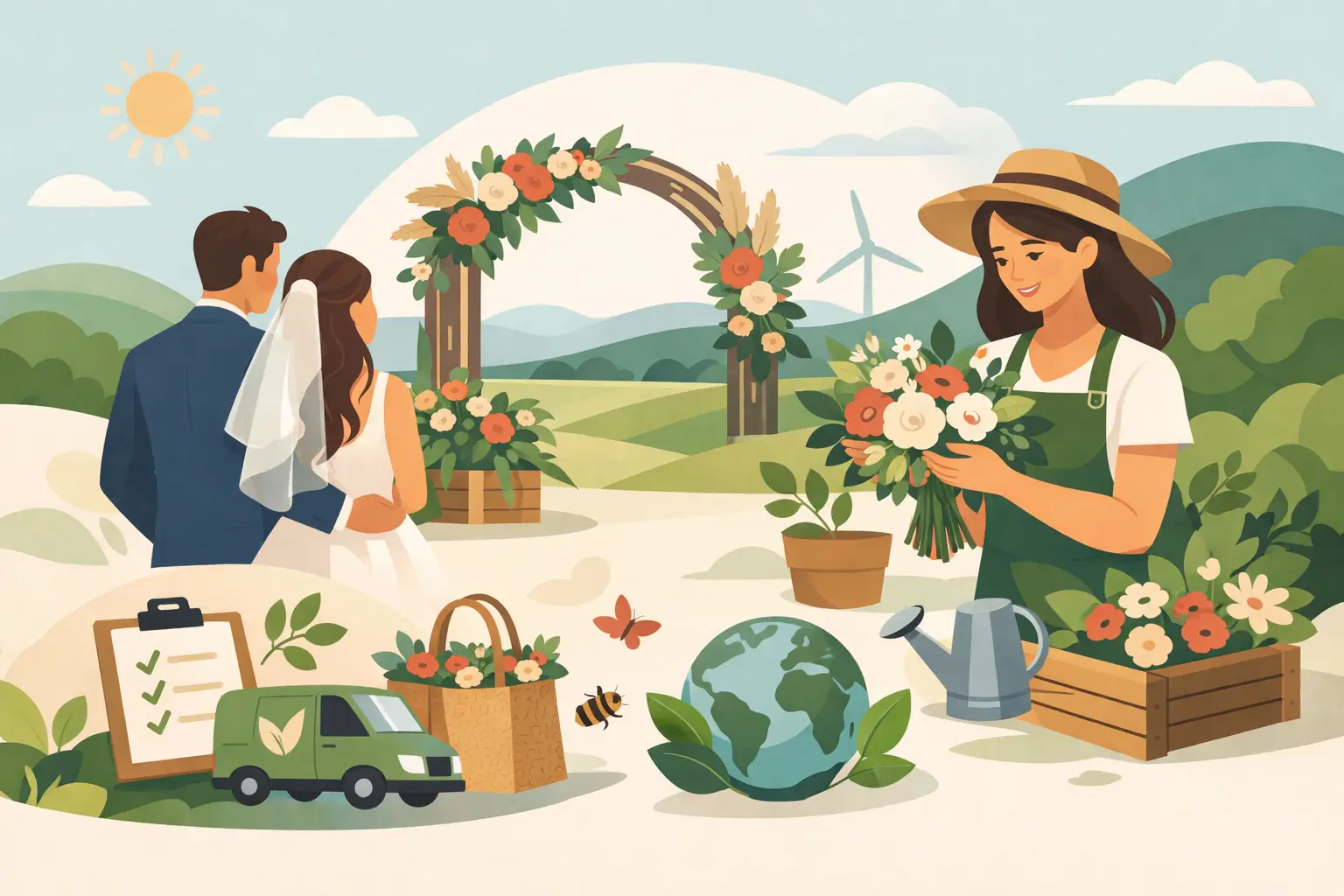 Choosing a Sustainable Wedding Florist UK