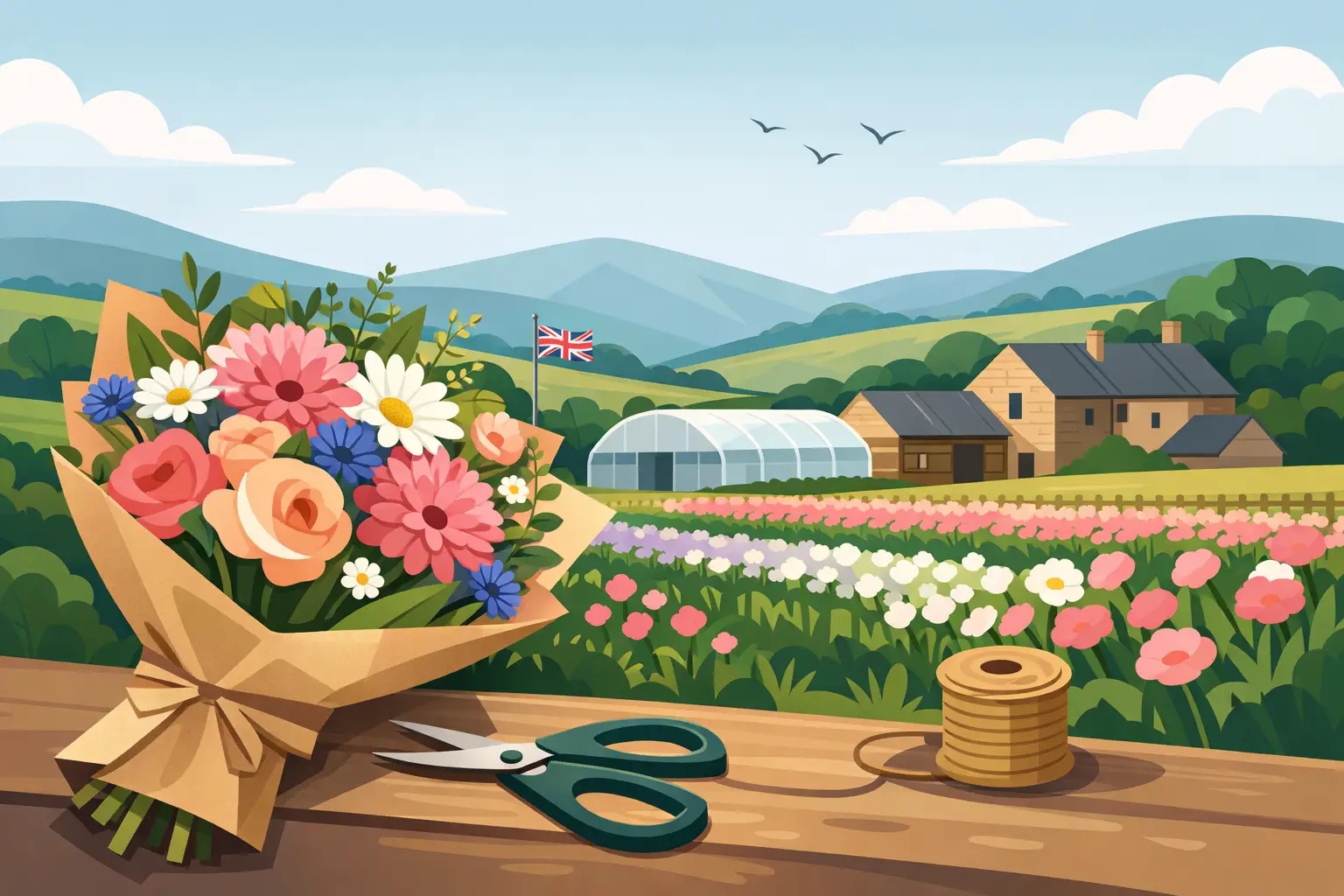 Why Choose a British Grown Bouquet in Derbyshire?