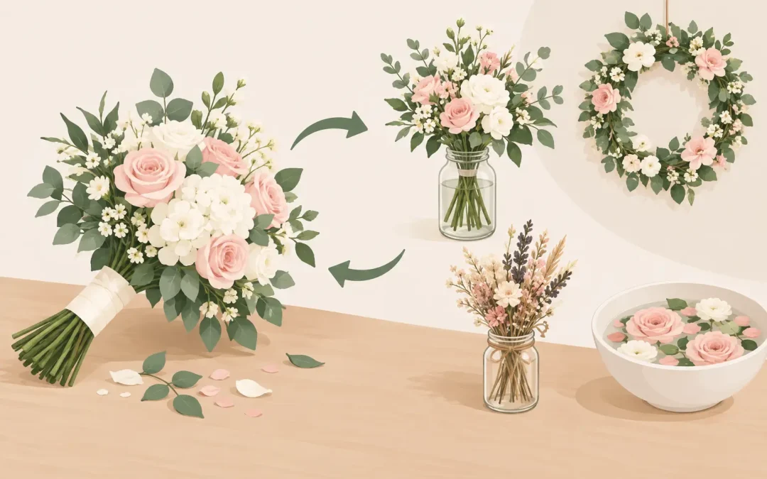 How to Reuse Wedding Flowers After the Day